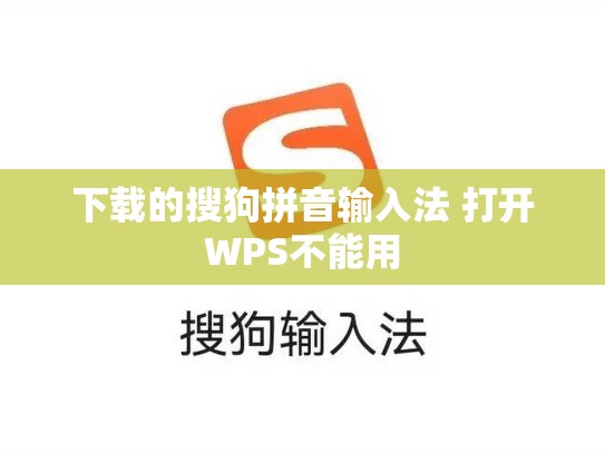 下载的搜狗拼音输入法 打开WPS不能用