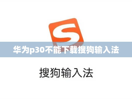 华为p30不能下载搜狗输入法