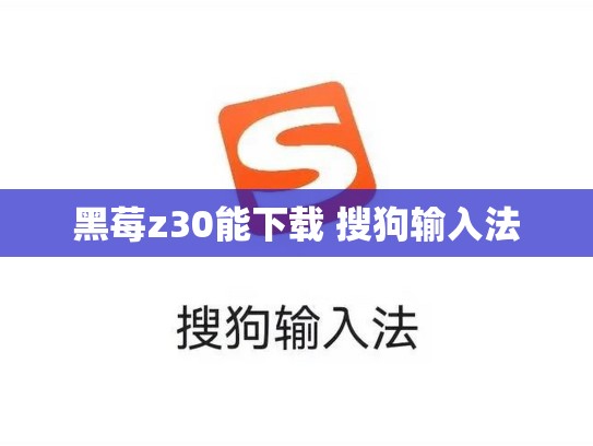 黑莓z30能下载 搜狗输入法