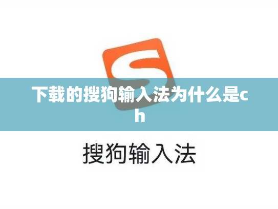下载的搜狗输入法为什么是ch