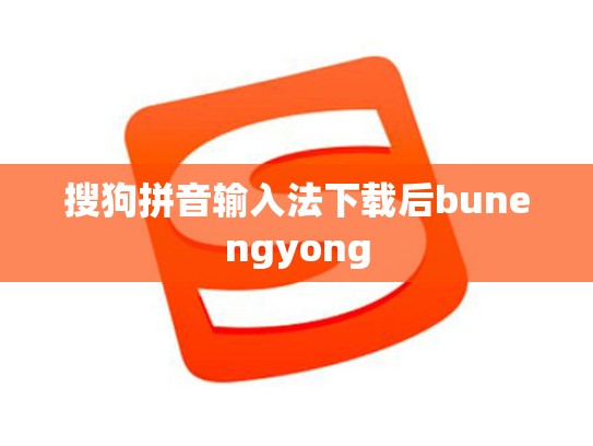 搜狗拼音输入法下载后bunengyong