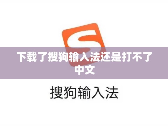 下载了搜狗输入法还是打不了中文