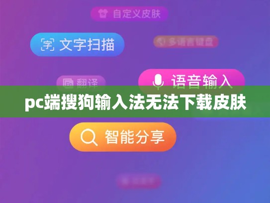 pc端搜狗输入法无法下载皮肤