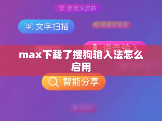 max下载了搜狗输入法怎么启用