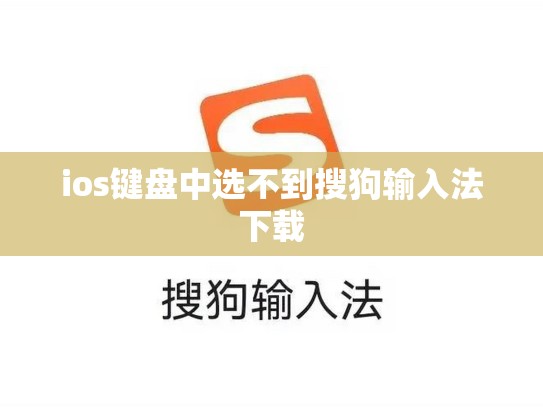 ios键盘中选不到搜狗输入法下载