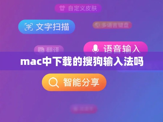 mac中下载的搜狗输入法吗