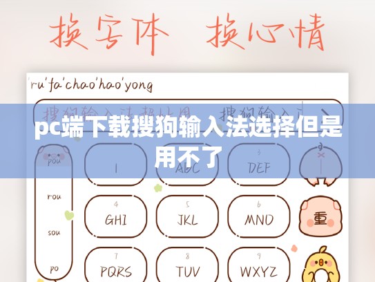 pc端下载搜狗输入法选择但是用不了