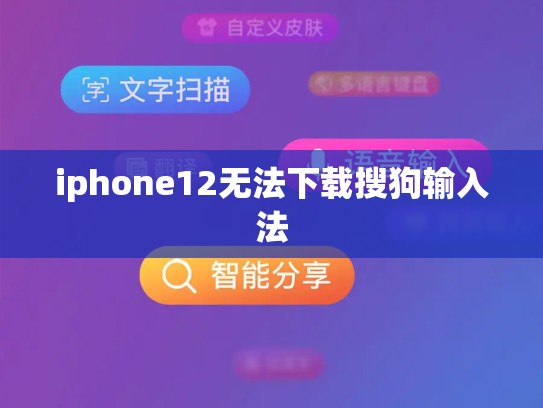 iphone12无法下载搜狗输入法