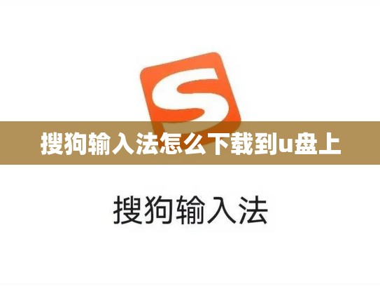 搜狗输入法怎么下载到u盘上