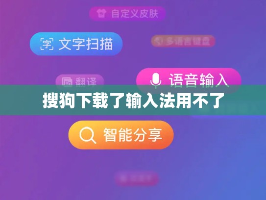 搜狗下载了输入法用不了
