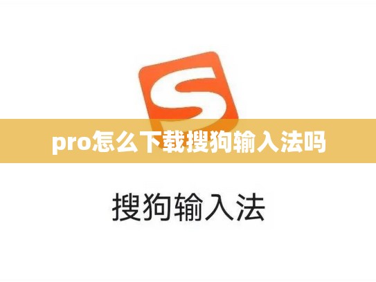 pro怎么下载搜狗输入法吗