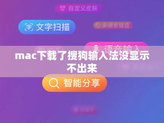 mac下载了搜狗输入法没显示不出来