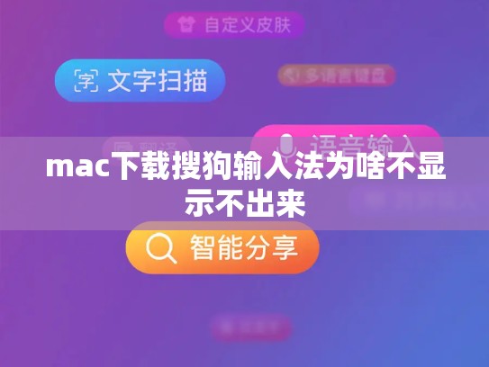 mac下载搜狗输入法为啥不显示不出来