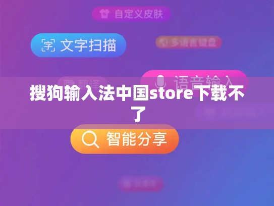 搜狗输入法中国store下载不了