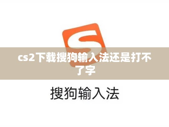 cs2下载搜狗输入法还是打不了字