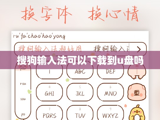 搜狗输入法可以下载到u盘吗